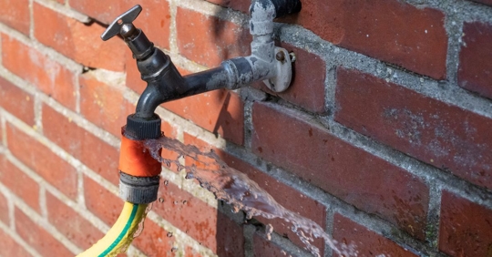 outdoor faucet leaking